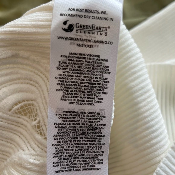 Self-Portrait Inserted Lace Ribbed Knit Cardigan Top - Picture 8 of 10